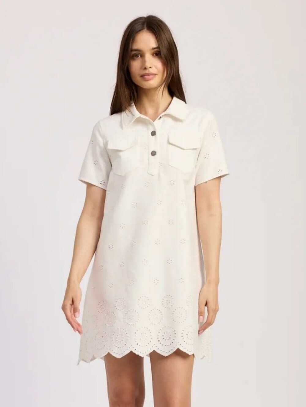 Anthropologie En Saison Courtney Mini Collared Dress L